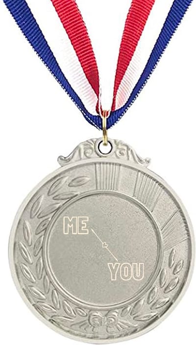 Akyol - ik en jij medaille zilverkleuring - Liefde - relatie - cadeau