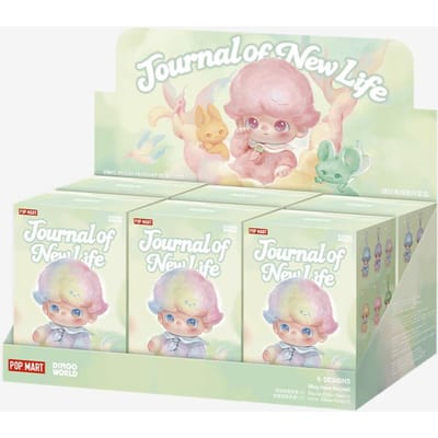 POP MART DIMOO Journal of New Life Serie-Vinyl Pluche Hanger Blind Box (Enkelpak / 6-delige set)