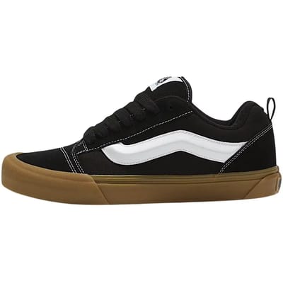 Suede Lace-Up Rubber Sole Sneakers Wo - Black