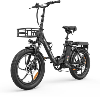 ALLGOBIKE AC20 Elektrische Fiets - 20*3.0 Inch Fat Tire City Commuter E-Bike - 48V 20Ah Lithium Batterij - Opvouwbaar -250W Motor - 7 Versnellingen -Zwart