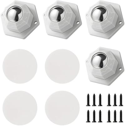 Dailygoods- Meubelwielen Heavy Duty - Set van 4 - Zwenkwielen - Multifunctionele Wielen - Voor Zware Lasten tot 200 kg - Eenvoudige Installatie - Meubelglijders
