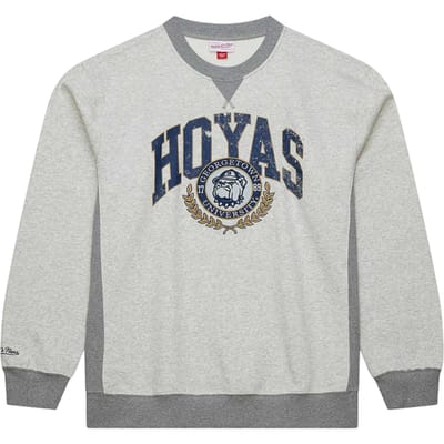 Mitchell And Ness Georgetown Hoyas Premium Fleece Sweatshirt Grijs
