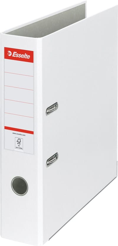 Esselte Eko 11250 - Ordner - A4/75mm - Wit - Duurzaam - Milieuvriendelijk - Stevig
