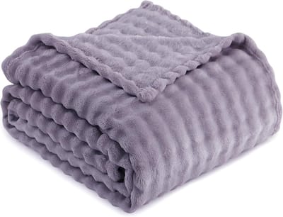 Zachte Plaid Deken Violet Grijs 130 x 150 cm