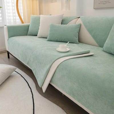Moderne en eenvoudige waterdichte bankbeschermer Anti-kras bankhoes voor katten Effen kleur chenille Antislip Algemene hoesdoek voor alle seizoenen 70x70cm 1pcs