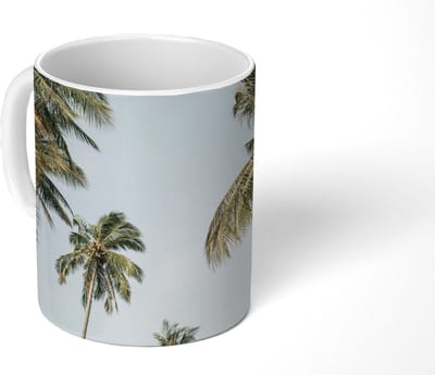Mok - Koffiemok - Palmen - Zomer - Tropisch - Mokken - 350 ML - Beker - Koffiemokken - Theemok
