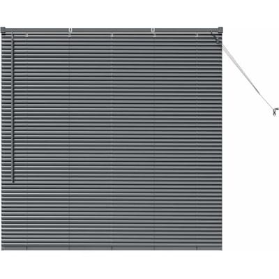 vidaXL - Venetiaanse - jaloezie - Donkergrijs - 130 - x - 125 - cm - 25 - mm - Aluminium