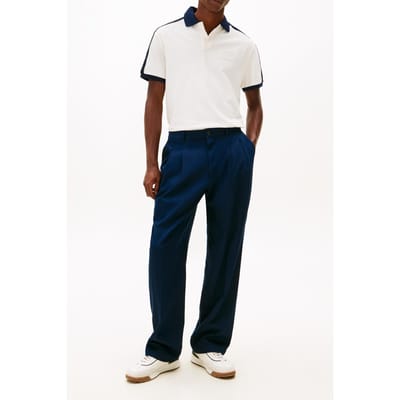 Tommy Hilfiger Mesh Detail Classic Polo Ivory Petal Taglia: XS | Polo Outlet | Uomo | Bianco