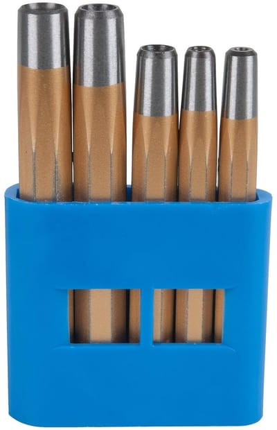 Set Nagelkopzetters - Klinknagelset - Bevestigen van klinknagels - Chroom vanadium staal - 5-delig - Niet gespecificeerd