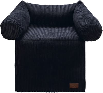 Designed by Lotte Bankkussen Ribbed - Hondenkussen - Antraciet - 50x50x30 cm