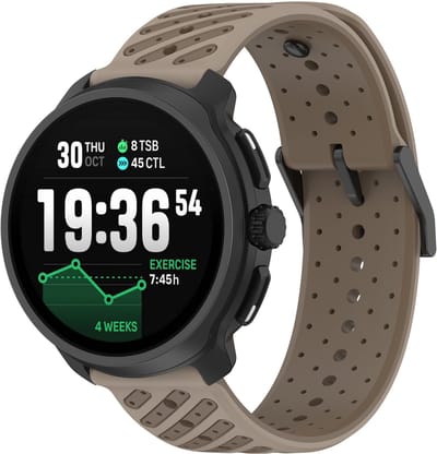 Stravo 22mm Siliconen Bandje in Suunto Race 2-stijl Geschikt voor Suunto Vertical 2 / Suunto 9 Peak Pro / Huawei GT 5/6 46mm / Samsung Galaxy Watch 3 45mm / Galaxy Watch 46mm - Siliconen Horlogeband - Bruin