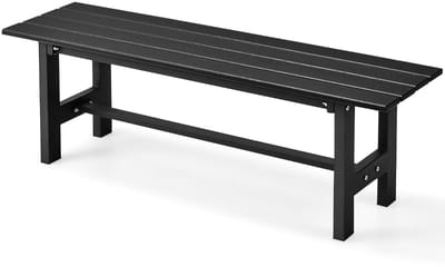 Tuinbank – Tuinbankjes weerbestendig - Tuinbanken - Loungebank - Balkon Set - Buitenbank - Zwart - 2 personen