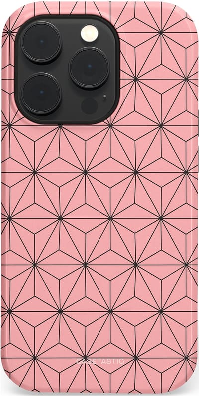Casetastic Hoesje Geschikt voor Apple iPhone 14 Pro Magsafe - Stijlvolle Beschermende Duo-layer Case - Roze Zwarte Fashion Paris Patroon