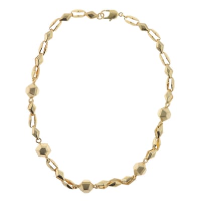 Behave - Ketting dames goud kleur - Fantasie schakel - Korte ketting - 43 cm