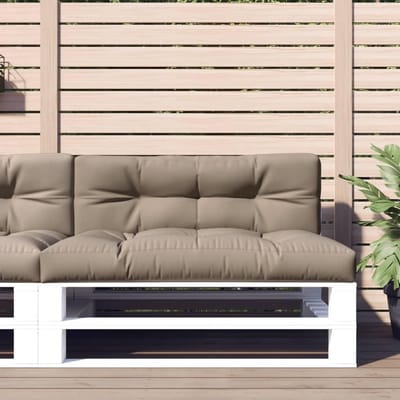 Pallet Kussens - Bank Kussen - Buiten Zitten - Waterafstotende Stof - 120 x 80 cm - Taupe