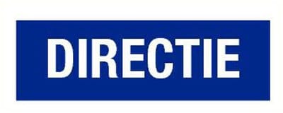 Directie tekstbord - kunststof 200 x 75 mm