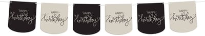 Folat - Crème noir vlaggenlijn happy birthday - 6 m - diy