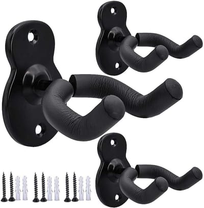 EXCITAT Gitaarmuurbevestiging - voor akoestische, klassieke, bas- en elektrische gitaren - 3-pack