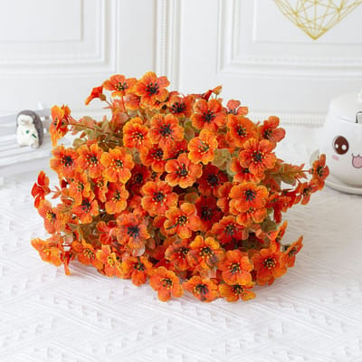 IBETTERTEC Kunststoffen bloementuil - Set van 5 stuks - Kunstbloemen voor binnen en buiten - Onderhoudsvrij en weersbestendig Decoratiebloemen voor Thanksgiving, Kerstmis, Halloween en Pasen