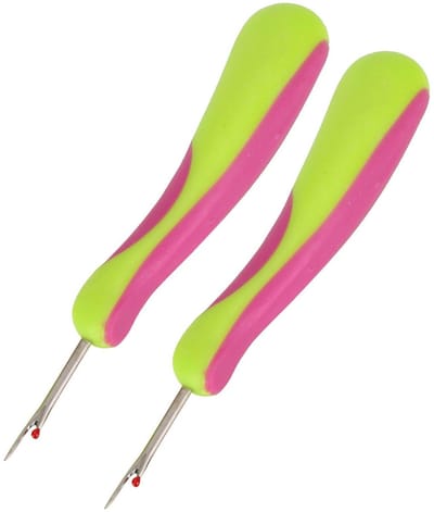 2 STKS Naad Rippers Handige Steek Unpicker Scherp Naaien Naaddraadverwijderaar met Ergonomische Handgrepen voor Naaien Knutselen Draad verwijderen