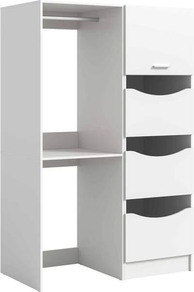 Wasmachine Ombouw 2 delige Set (Wasmachinekast en Waskast) wit - 126cmx195cmx68cm