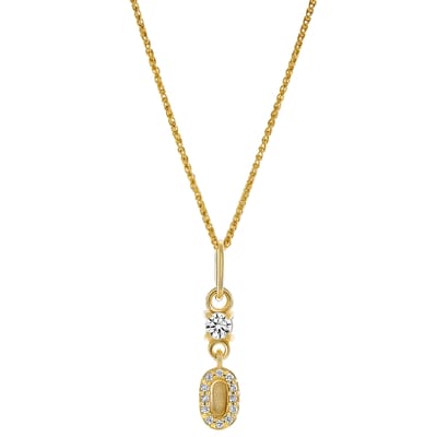 Orphelia 'Lily' Dames 925 Sterling Zilveren Set: Hanger + Oorbellen + Ring - Gouden SET-7582/G