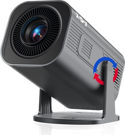 XGODY Gimbal 3 Pro Mini Beamer - Alles-in-één Smart TV Projector - 2026 model - Android 14.0 - WiFi 6 & Bluetooth 5.4 - 4k ondersteuning - Beamer - Inclusief Hdmi kabel - Home Cinema - Grijs