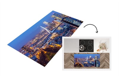 Keukenloper - Loper keuken - Skyline - Erasmusbrug - Rotterdam - 120x60 cm - Keukenloper vinyl