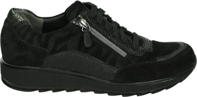 Durea - 6263 H - Lage sneakersDames sneakers - Kleur: Zwart - Maat: 37