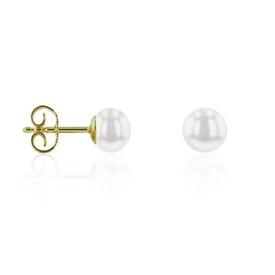 Luna-Pearls - 311.0324 - Oorbellen - Zoetwater gekweekte parel 6-6,5mm - 14K geelgoud