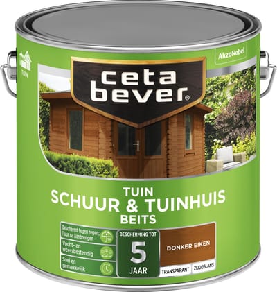 Cetabever Buitenbeits Schuur & Tuinhuis - Donker Eiken - Zijdeglans - 2,5l