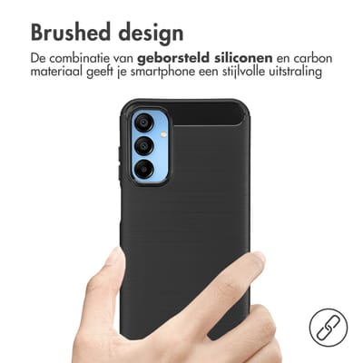 imoshion Hoesje - Geschikt voor Samsung Galaxy A15 (4G) / A15 (5G) - Brushed Backcover - Zwart