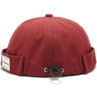 Mode Katoen Meloen Huid Hoed Verstelbare Randloze Docker Cap Effen Kleur Hip Hop Zonnehoed Lente En Zomer brown