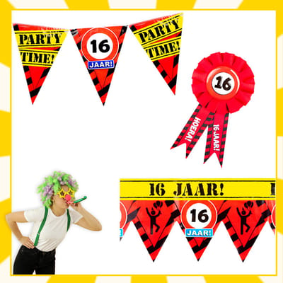 Feestpakket | Verjaardag | 16 jaar | Verkeersbord