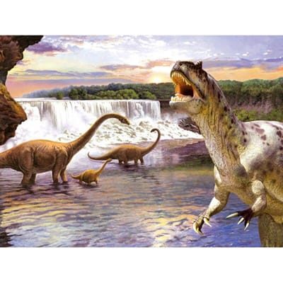 Foret rond complet diamant broderie dinosaure monde 5D bricolage diamant peinture point de croix strass 20X30CM
