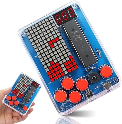 DIY-Soldeerkit voor Games - Inclusief 4 Retro Games - met Instelbare Helderheid en Muziekschakelaar - Soldeeroefenkit