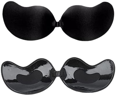 ATTREZZO® Strapless Plak BH Zwart - Cup A - met voorsluiting
