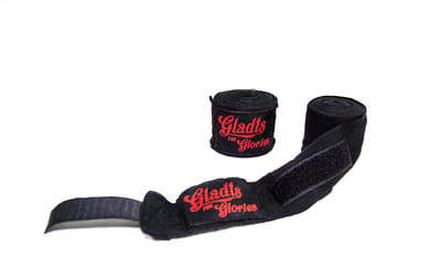 Gladts bandage-bandages - 1 paar- zwart - 460 cm - boksen - kickboksen - thaiboksen - mma