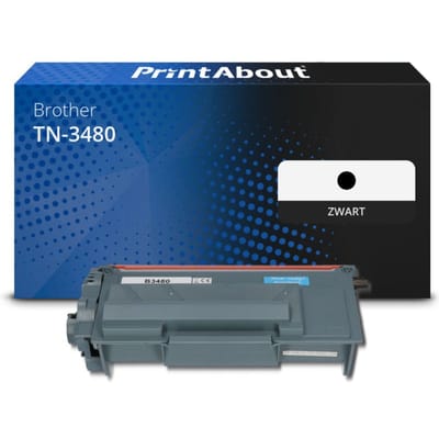 PrintAbout huismerk Toner TN-3480 Zwart Hoge capaciteit Geschikt voor Brother