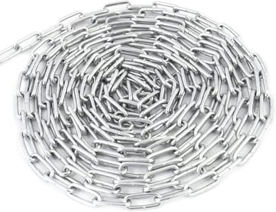 Stalen Ketting - Korte Schakel - Bevestiging Voorwerpen - Verzinkte Afwerking - 4mm 15 Meter