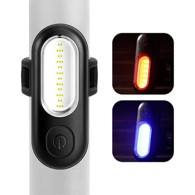 Fietsachterlicht USB oplaadbare LED-fietslamp Achterlicht Fietsen Veiligheidskoplamp Waarschuwingslampje black