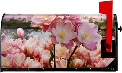 Brievenbushoes Lente - Brievenbusdecoratie - Tuin Versieren - Magnetisch - Standaard Formaat - Wit