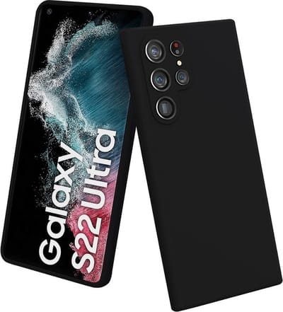LuxeBass Hoesje geschikt voor Samsung Galaxy S22 ULTRA - Siliconen hoesje - TPU - Zwart - telefoonhoes - gsm hoes - telefoonhoesje