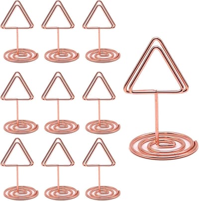 Metalen Kaarthouders - Naam Clips - Tafel Decoratie - Stevige Constructie - 100 Stuks - Rose Goud