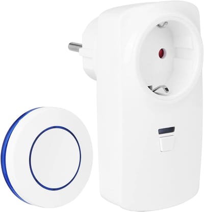 Allecto- Draadloos stopcontact - Voeding - Apparaten - Wit - Schakelaar - Handig in gebruik - Modern design - Geschikt voor huishouden - EU-stekker 250 V.