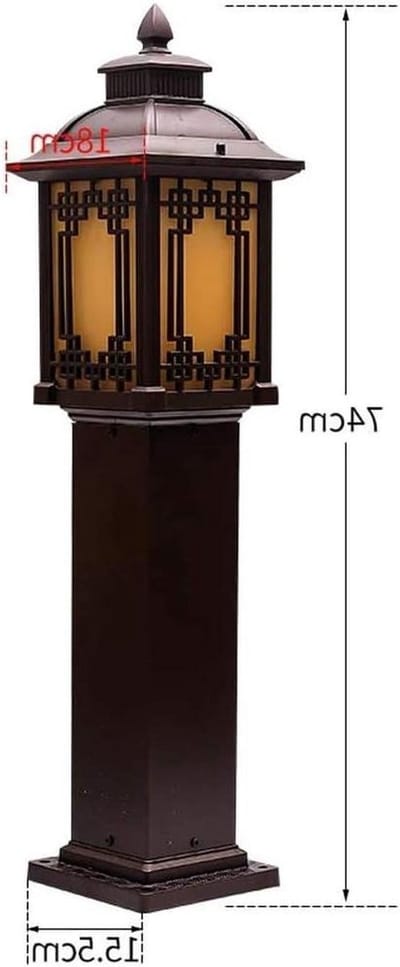 Buitenlantaarn - Paallantaarn Gazonlamp - Tuinverlichting - Gegoten Aluminium - 1 x 1 x 1 cm - A