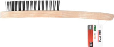 Kreator Schuurborstel KRTH50002 - Reinigingsborstel, Staalborstel - houten handvat - Gereedschap, Handgereedschap