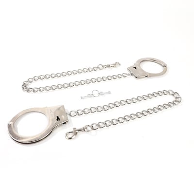 Smart Moves - Politie Handboeien met Lange Ketting - Zilver