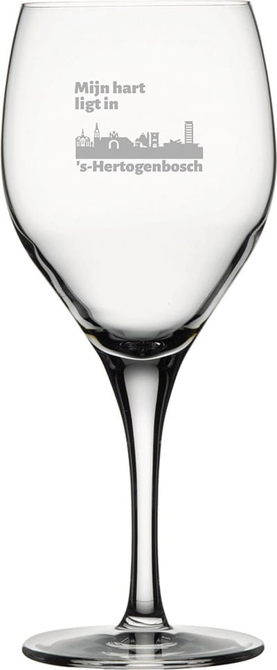 Gegraveerde Rode wijnglas 42,5cl Den Bosch