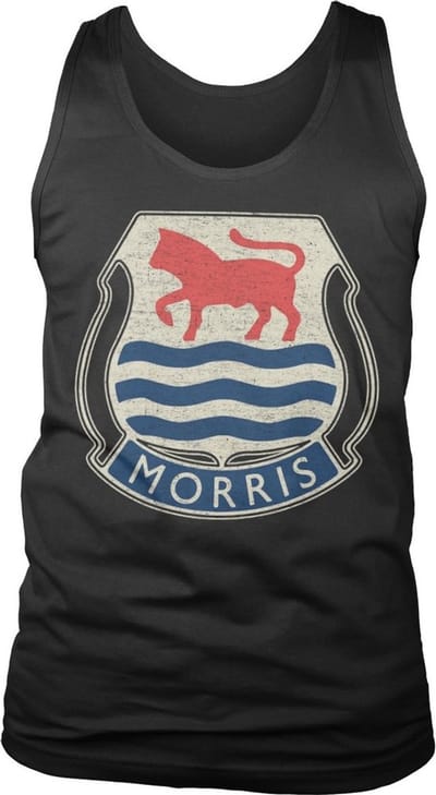 Morris Vintage tanktop met logo, zwart